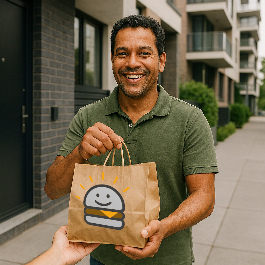 Sacola de entrega com a marca MyLunch